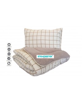 ETE HOMETEX ÇİFT KİŞİLİK WELSOFT YORGAN 195X215CM KARELİ BEJ 8696474231733