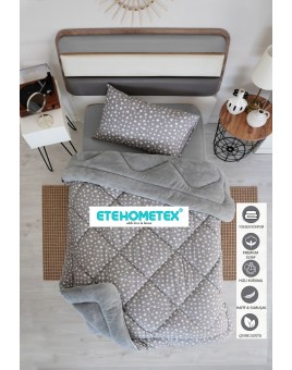 ETE HOMETEX TEK KİŞİLİK WELSOFT YORGAN 155X215CM YILDIZ GRİ 8696474231748